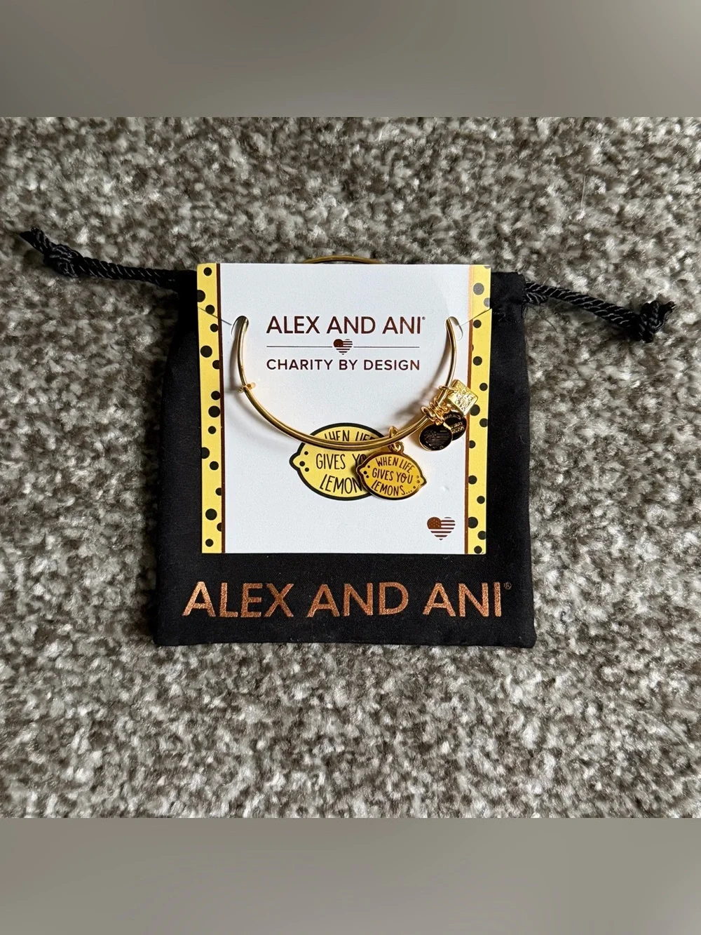 Alex and Ani When Life Gives You Lemons… Bangle Bracelet with Storage Bangle